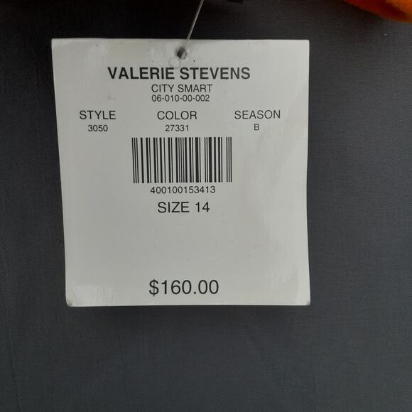 Valerie Stevens Coat Womens 14 Orange Wool Angora Button up Lined Outdoor EUC - Picture 4 of 9